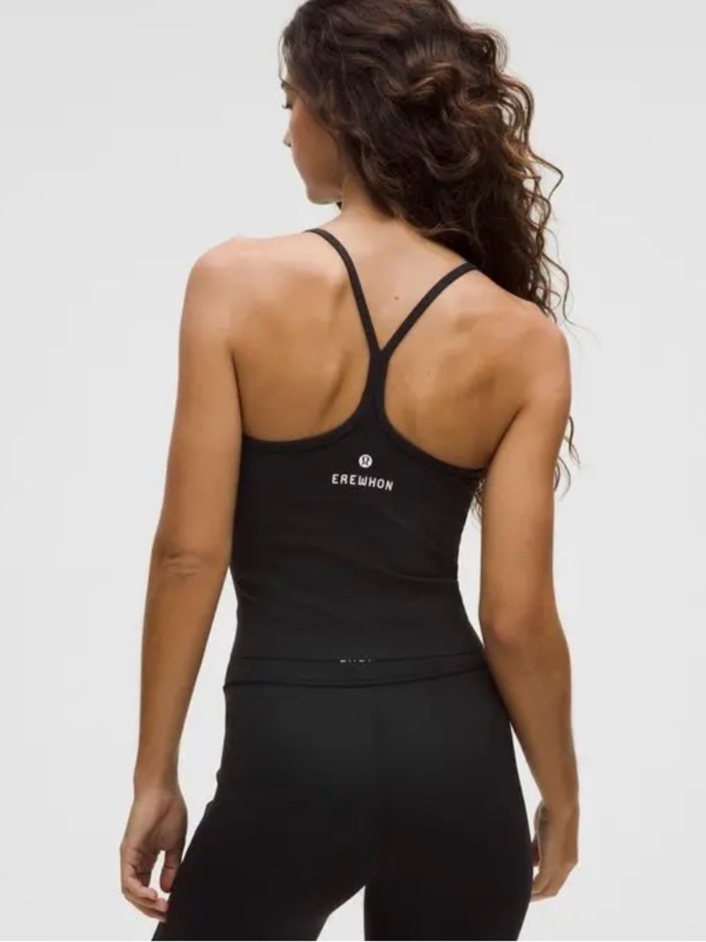 Lululemon X Erewhon Santa Monica Cropped  Black Racerback Tank NWOT Size Small